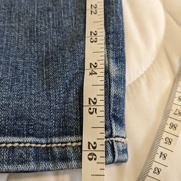 Jag Jeans High Rise Skinny Distressed Pull-On Jeans Dark Wash Blue Women's SZ 6 - Picture 11 of 16